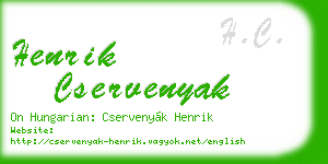 henrik cservenyak business card